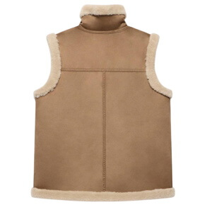 Mint Velvet Tan Bonded High Neck Reversible Gilet
